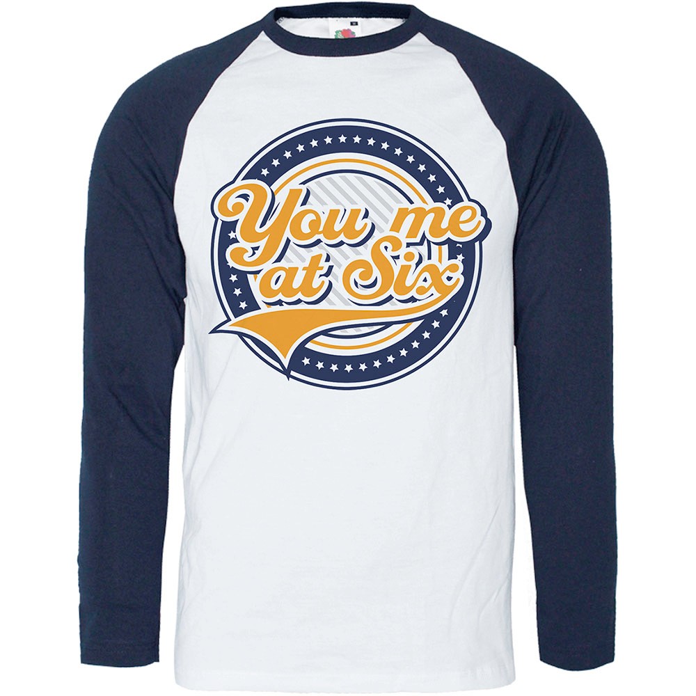 You Me At Six - Crest Longsleeve shirt - Wit/Blauw